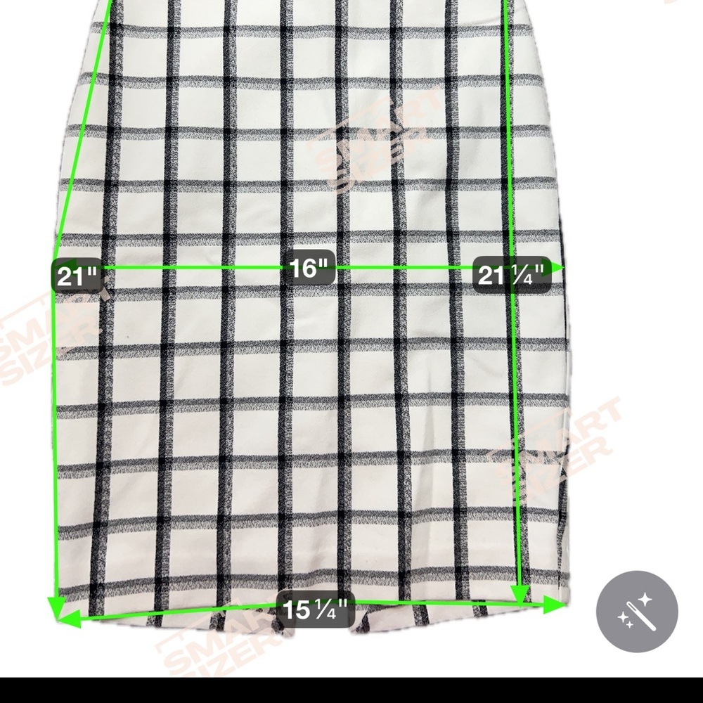 Express Black and White Monochrome Plaid Checkered Pencil Skirt - Picture 5 of 5